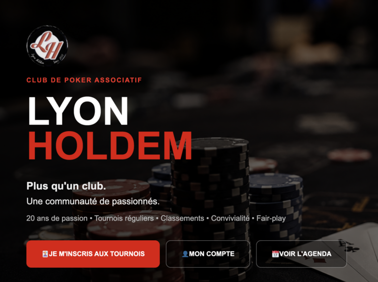 Bienvenue sur le nouveau site Lyon Holdem !